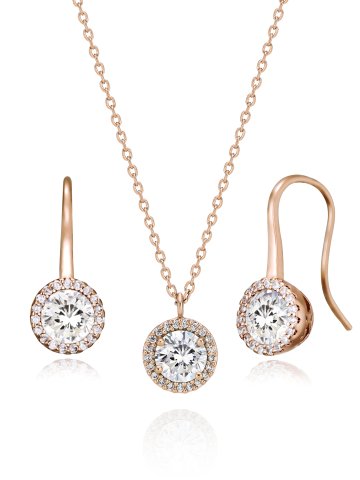 서클 드롭 귀걸이 + 목걸이 세트 EL2SET203