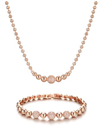 볼륨 라운드 목걸이 팔찌 세트 EL2SET106