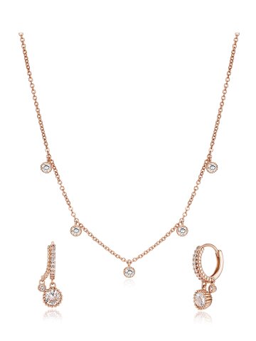 미니 큐빅 포인트 귀걸이 목걸이 세트 C24SET051