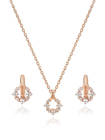 큐빅 물방울 귀걸이 목걸이 세트 C24SET025