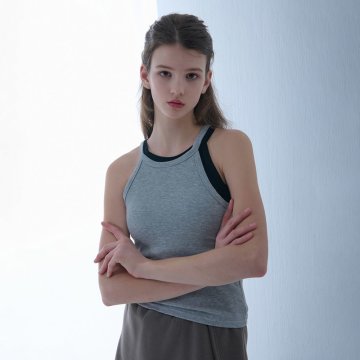[카미노] HALTER-NECK SLEEVELESS GRAY