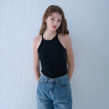 [카미노] HALTER-NECK SLEEVELESS BLACK