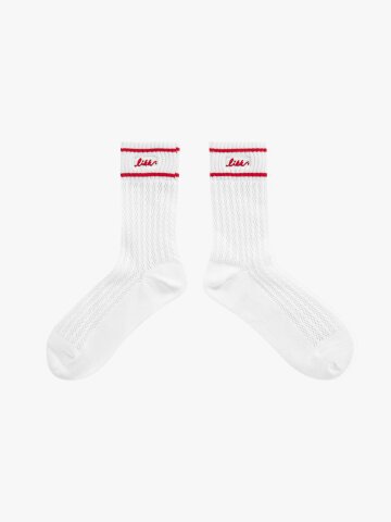 스카시조직 중목양말 (화이트)