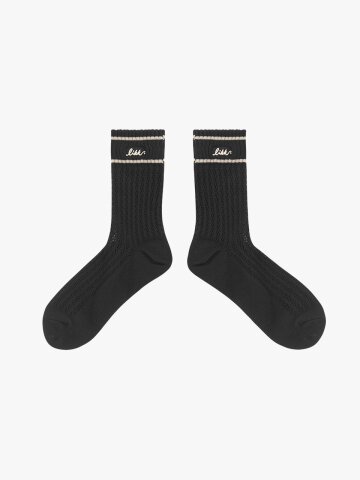 스카시조직 중목양말 (블랙)