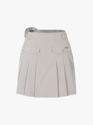 아웃포켓 A라인 큐롯 스커트 (베이지)