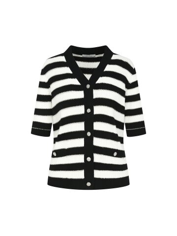 글리터 스트라이프 브이넥 가디건 