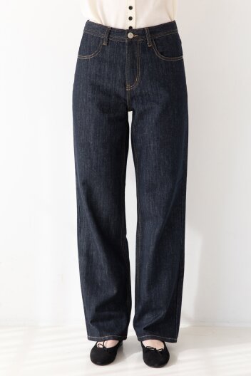 Straight indigo denim pants - Blue