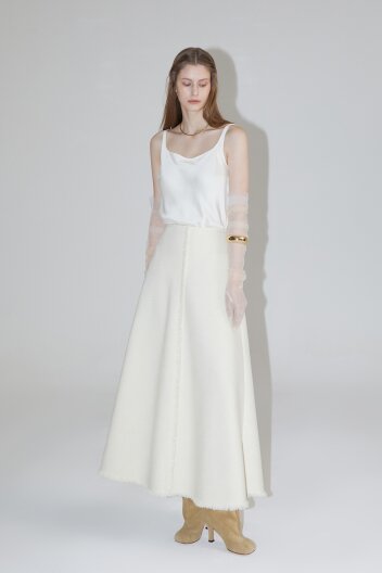 Send Tweed Long Skirt