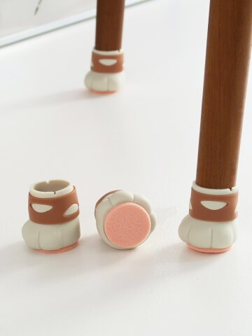 야옹이 발바닥 소음방지 의자커버 다리캡 4p