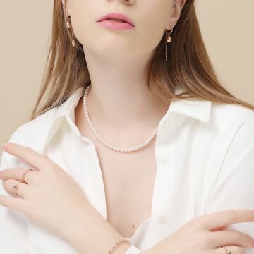 디유아모르 스와로브스키 비비드 진주목걸이 4mm,5mm