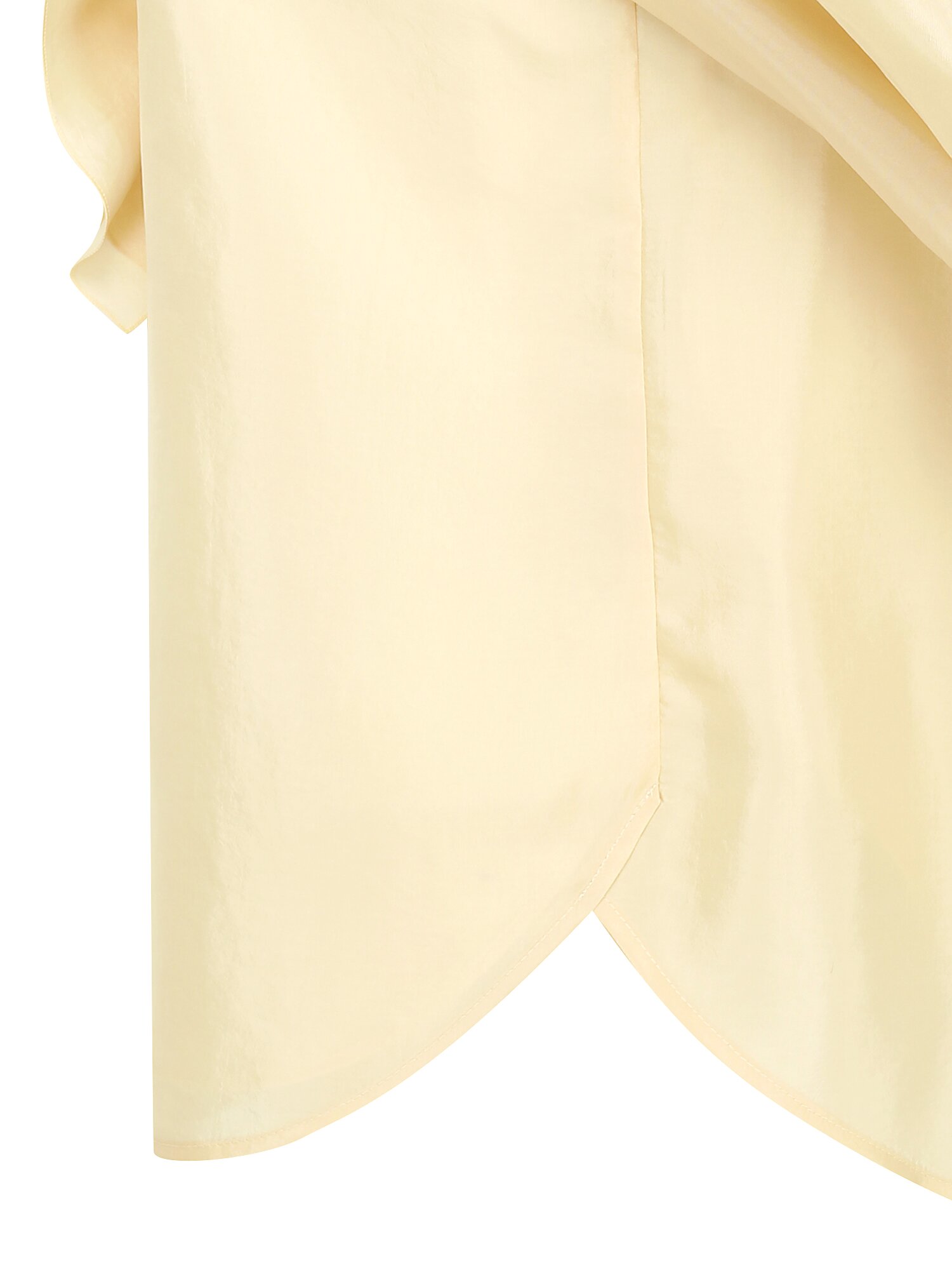 프릴 레이어 슬릿넥 블라우스 (LIGHT YELLOW)