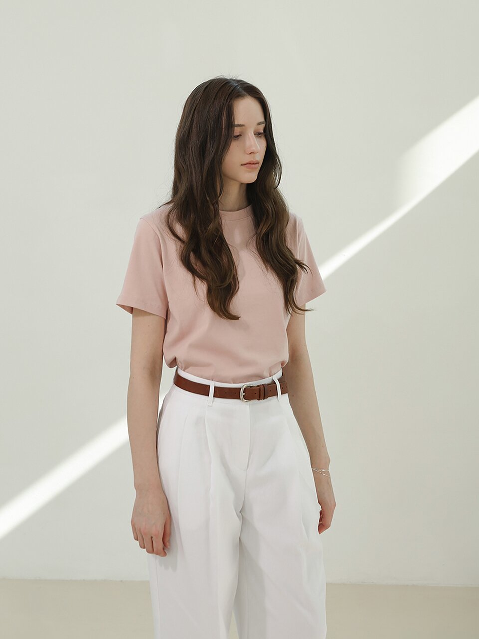 소프트 코튼 하프티셔츠