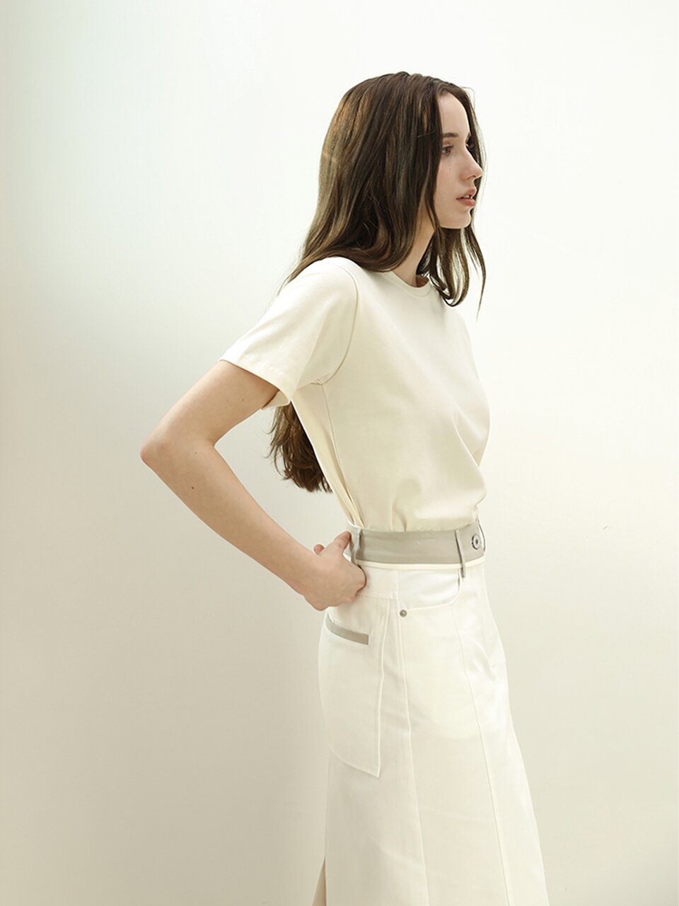 소프트 코튼 하프티셔츠