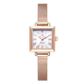 디유아모르 여성 메쉬밴드시계 DAW6102MS-RW 다이아몬드 시계