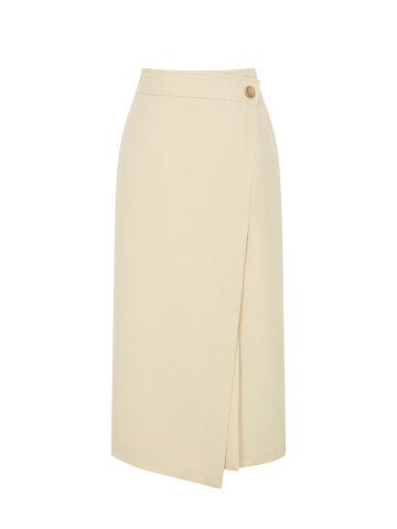 슬릿 포인트 랩 H라인 스커트 