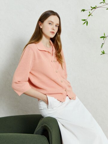 소프트 터치 클래식 메쉬 가디건 