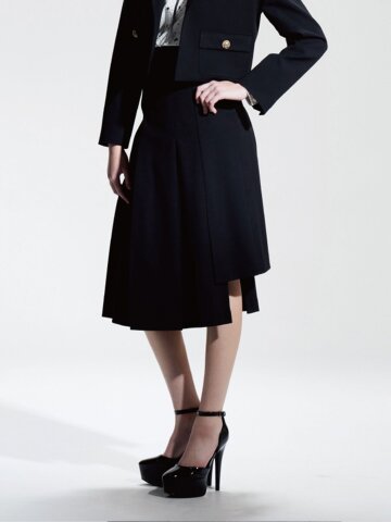 리미티드 플립 미디 스커트_Y15YPK041