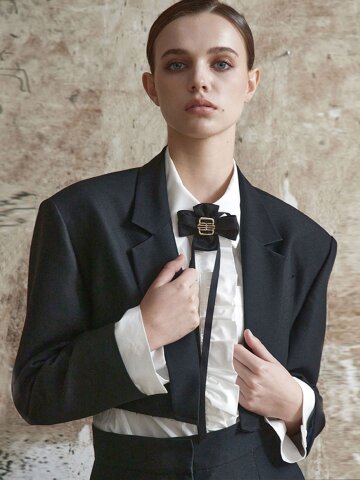 프리미엄 울실크 크롭 자켓_Y11YJU021