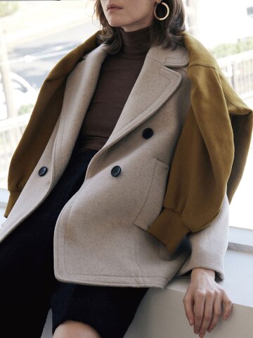 프레피 오버핏 더블 코트_Y15YJC011