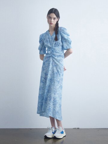 플라워 셔링 맥시 원피스 _YB401-WOS01