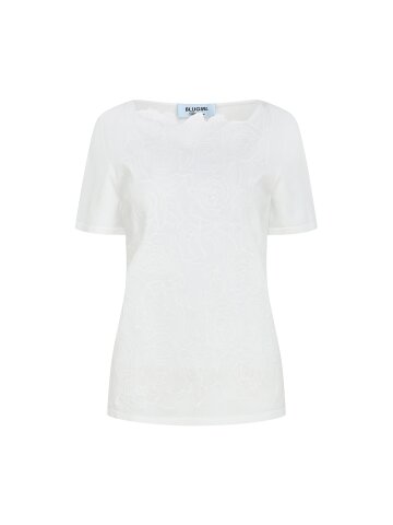 로즈 모티브 하프 슬리브 니트 