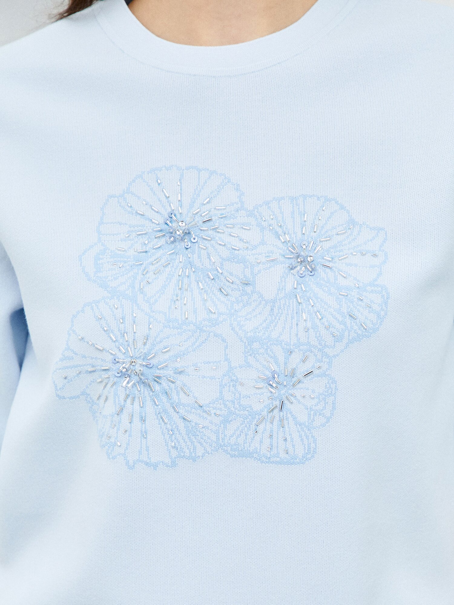 로맨틱 플라워 티셔츠 (LIGHT BLUE)