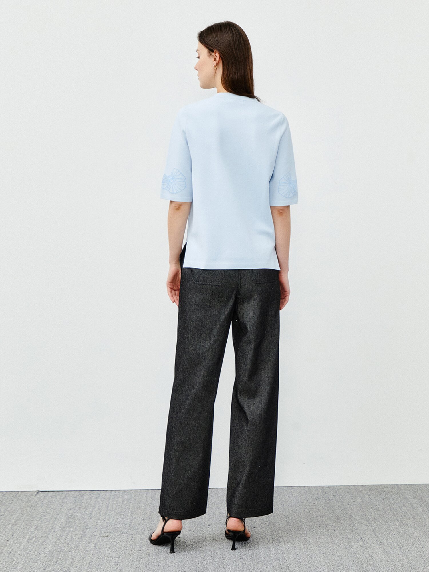 로맨틱 플라워 티셔츠 (LIGHT BLUE)