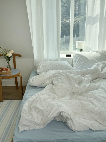 피오니 플라워 고밀도 60수 이불베개커버 세트