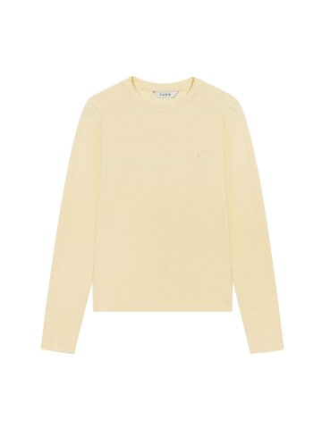 자수 와펜 슬림핏 티셔츠_Y21YTL001