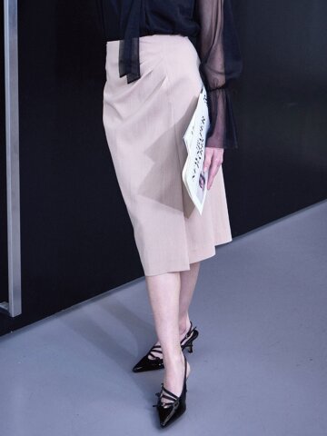 언발 드레이프 스커트_Y21YPK031