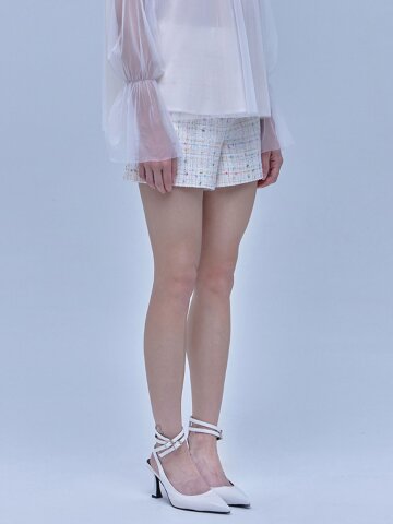 컬러팝 트위드 쇼츠_Y21YPS001