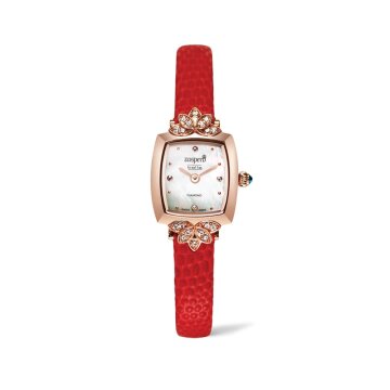 자스페로 스위스 여성 다이아몬드 포인트 가죽 시계 BG305-71.LR