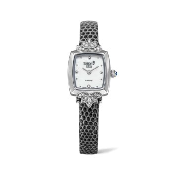 자스페로 스위스 여성 다이아몬드 포인트 가죽 시계 BG305-76.LG