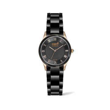 자스페로 스위스 여성 클라시코 메탈 시계 CG205-71 블랙+로즈골드