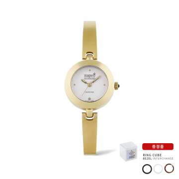 자스페로 스위스 여성 벨라 다이아몬드 포인트 메탈 시계 BG501-72 링큐브 증정