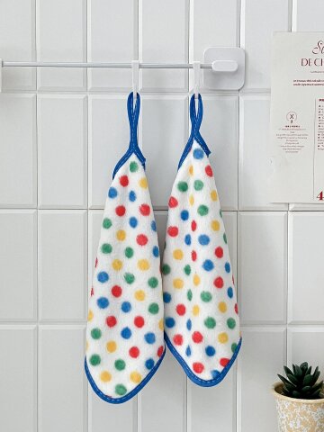 걸이형 극세사 물방울 행주 소형 주방 카페 24x24 5매