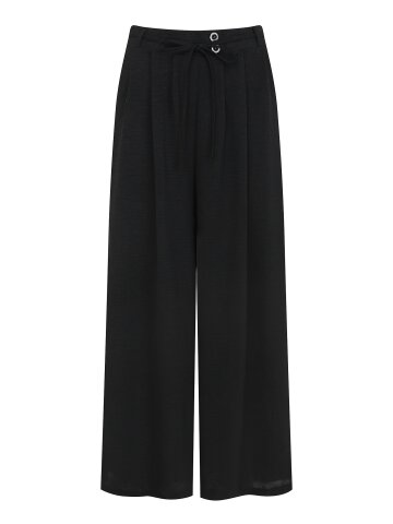 더블 버튼 핀턱 와이드 팬츠 