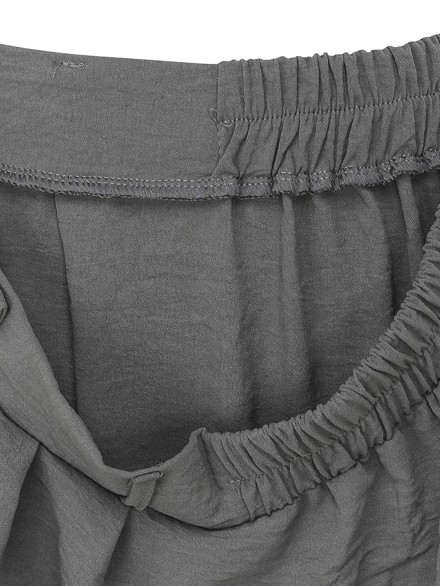 더블 버튼 핀턱 와이드 팬츠 (GREY)