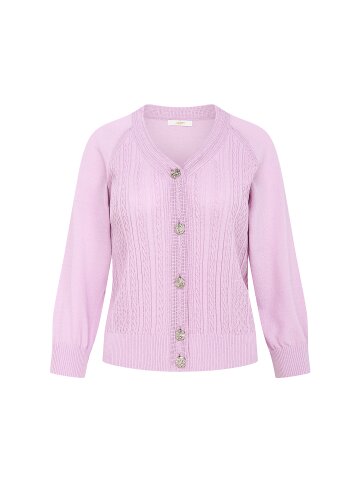 케이블 쥬얼 버튼 브이넥 가디건 