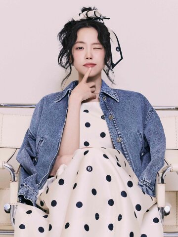 루즈핏 크롭 데님 재킷 