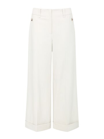 린넨 턴업 와이드 팬츠 