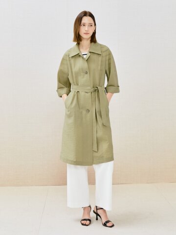 라이트 백 래글런 롱 재킷 