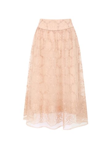 스팽글 레이스 플레어 스커트 