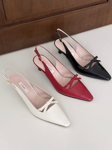 rene ribbon slingback 3color