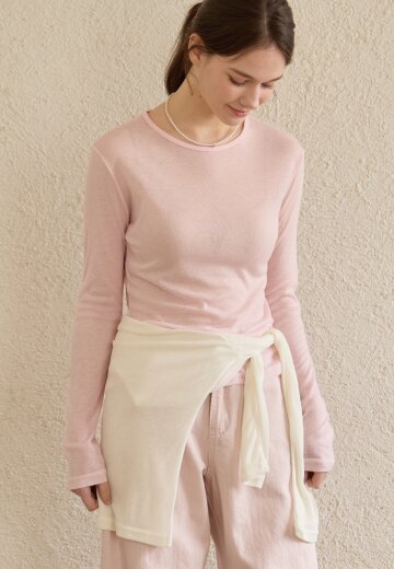 SEE-THROUGH SILHOUETTE T-SHIRT_LS251TS004GY