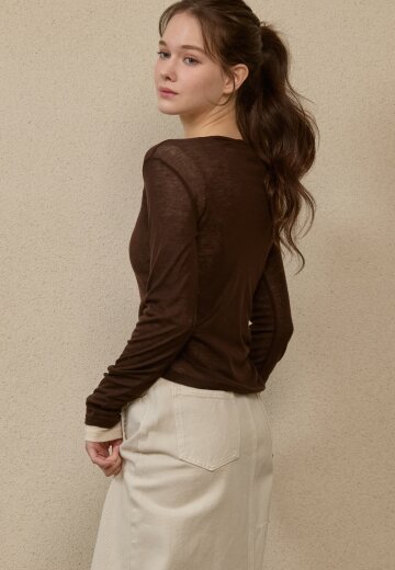 SEE-THROUGH SILHOUETTE T-SHIRT_LS251TS004BR