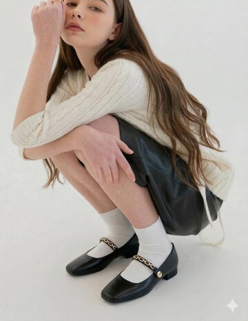 머랭고 클립 메리제인슈즈 2.5cm M24S03L