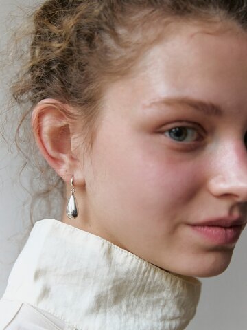 [925 silver] Water Drop Earring
