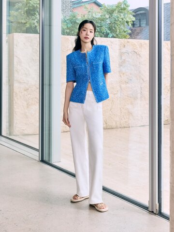 패치 포켓 세미 부츠컷 데님 팬츠 