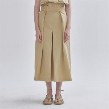 [라이] LIE 비죠 포인트 핀턱 스커트 베이지